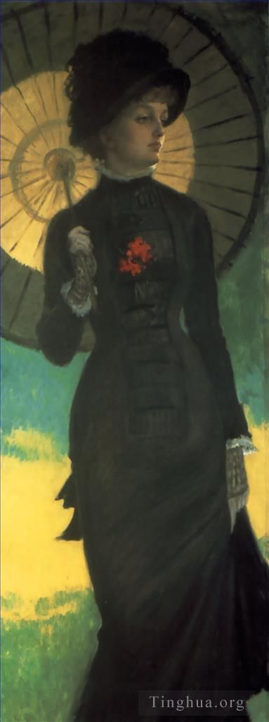 James Tissot Oil Painting - Mrs Newton with a Parasol