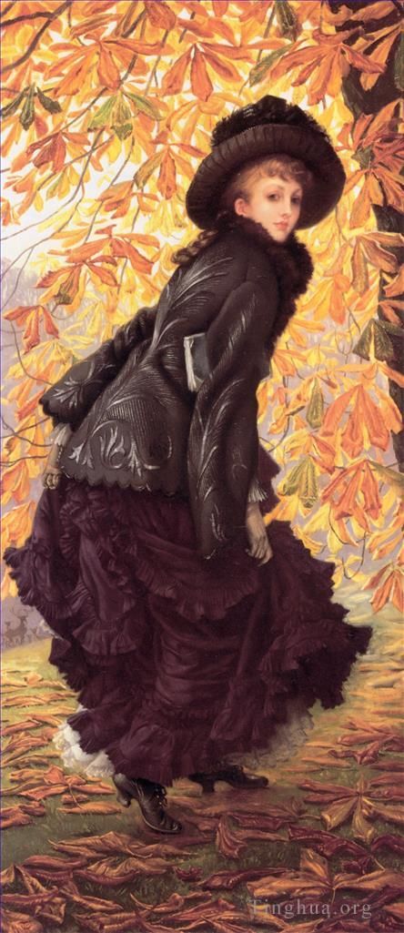 James Tissot Oil Painting - October Tissot