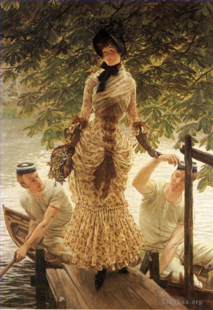 James Tissot Oil Painting - On the Thames