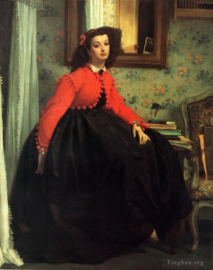 James Tissot Oil Painting - Portrait of Mlle L L