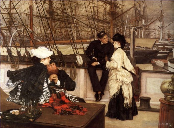 James Tissot Oil Painting - The Captain and the Mate