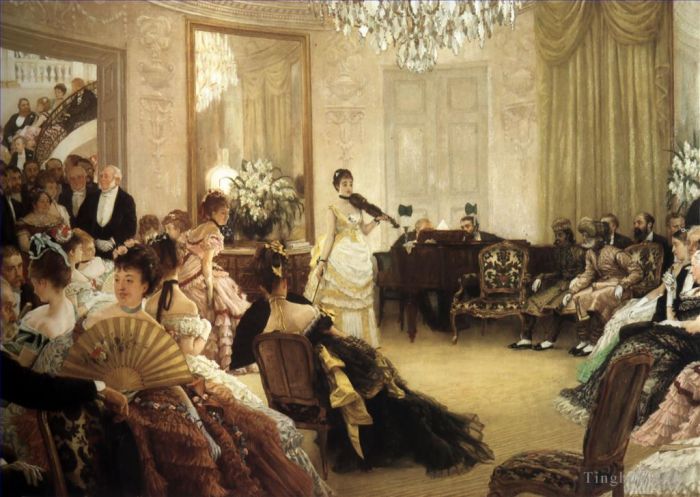 James Tissot Oil Painting - The Concert