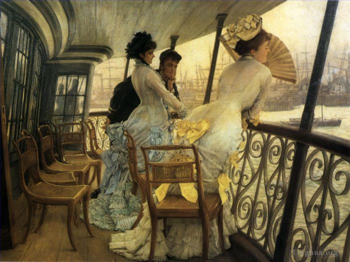 James Tissot Oil Painting - The Gallery of HMS Calcutta