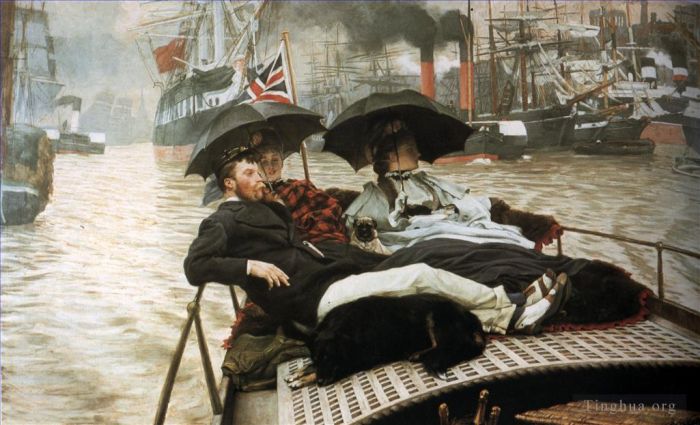James Tissot Oil Painting - The Thames