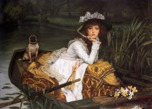 Artist James Tissot's Work - Young Lady in a Boat