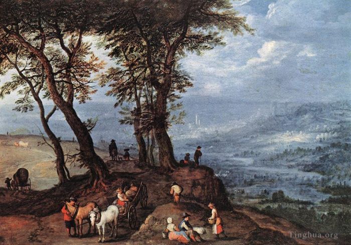 Jan Brueghel the Elder Oil Painting - Going To The market