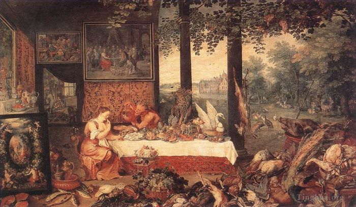 Jan Brueghel the Elder Oil Painting - The Sense of Hearing detail 4