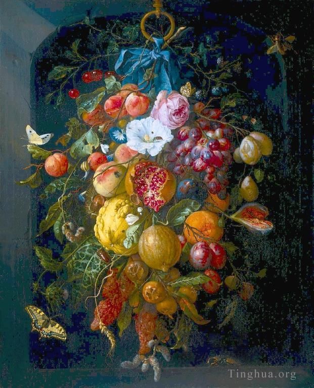Jan Davidsz de Heem Oil Painting - Festoon flower Jan Davidsz de Heem