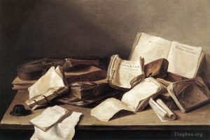 Artist Jan Davidsz de Heem's Work - Still Life Of Books 1628