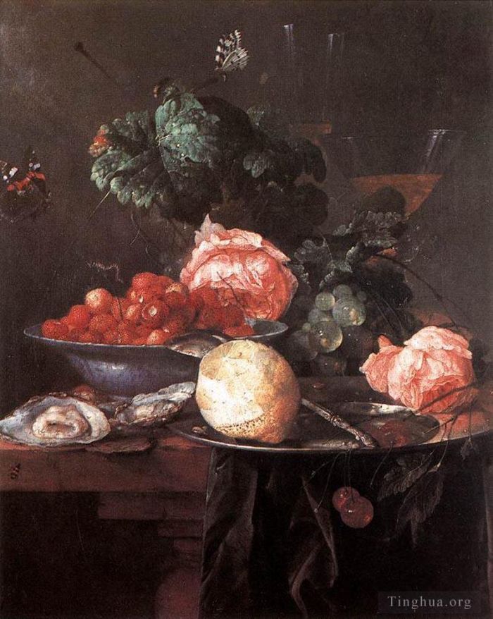 Jan Davidsz de Heem Oil Painting - Still Life With Fruits 1652