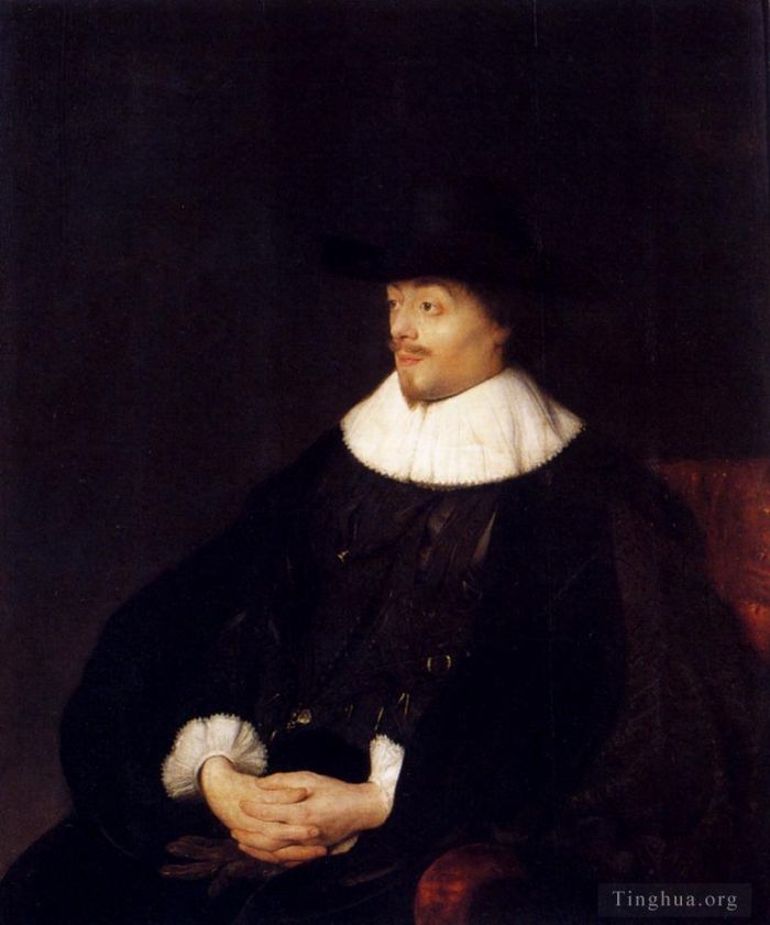 Jan Lievens Oil Painting - Portrait Of Constantijn Huygens