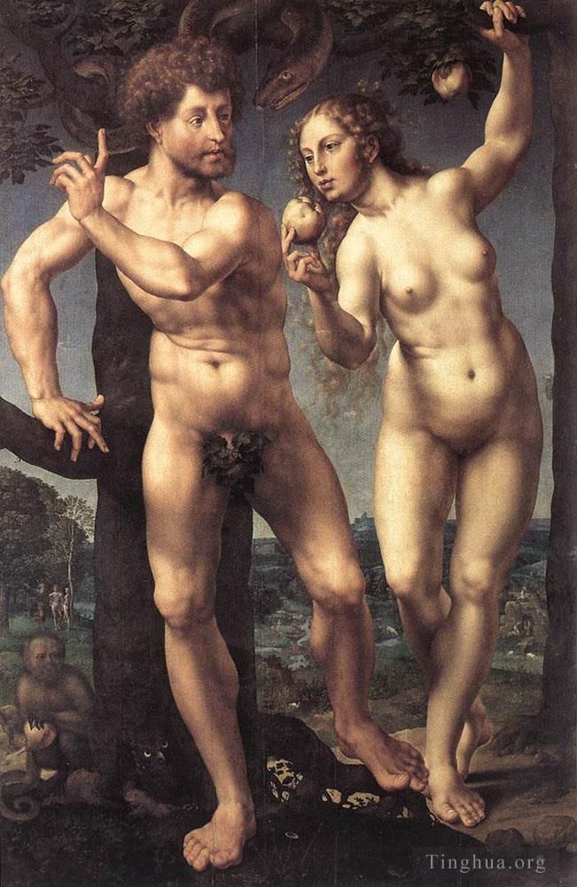 Jan Gossaert Oil Painting - Adam and Eve 1925