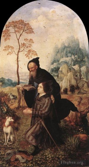 Artist Jan Gossaert's Work - St Anthony with a Donor