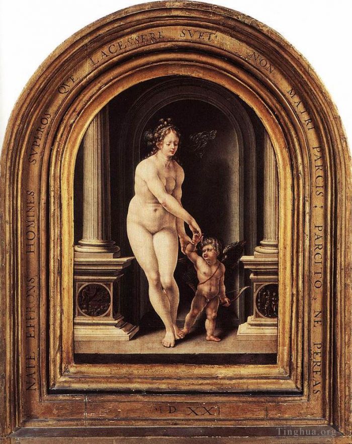 Jan Gossaert Oil Painting - Venus and Cupid