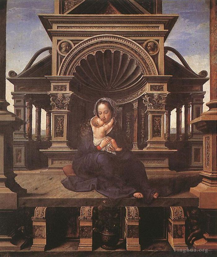 Jan Gossaert Oil Painting - Virgin of Louvain