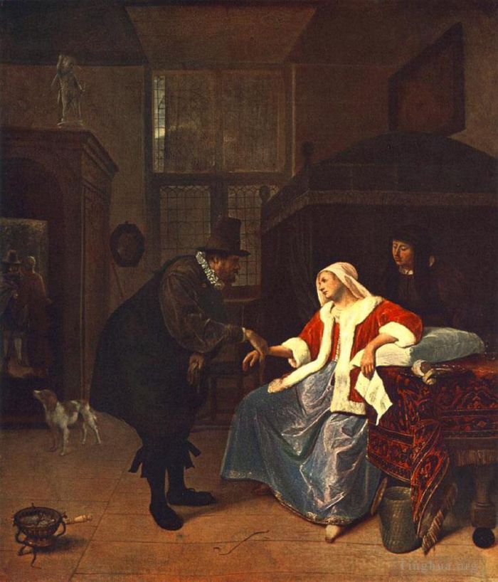 Jan Havickszoon Steen Oil Painting - Love Sickness