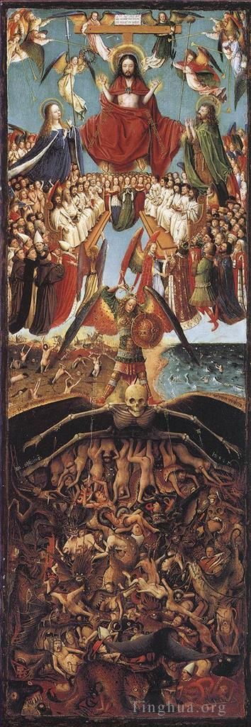 Jan van Eyck Oil Painting - Last Judgment