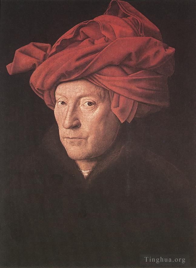 Jan van Eyck Oil Painting - Man in a Turban