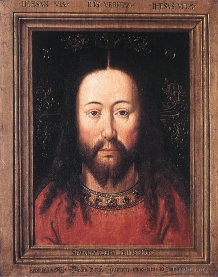 Jan van Eyck Oil Painting - Portrait of Christ