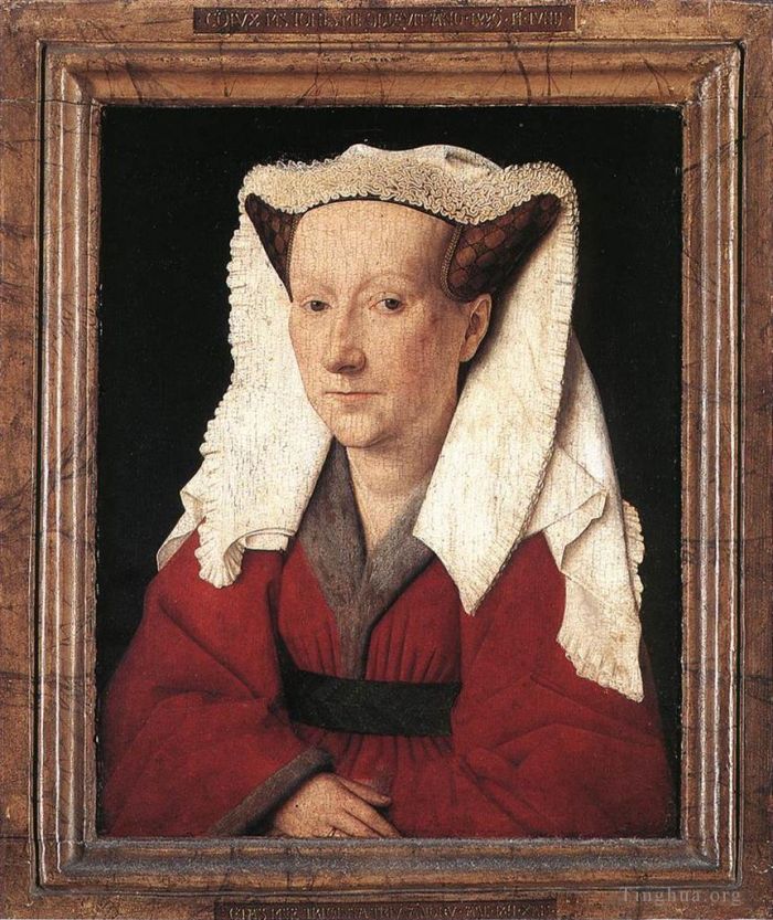 Jan van Eyck Oil Painting - Portrait of Margareta van Eyck