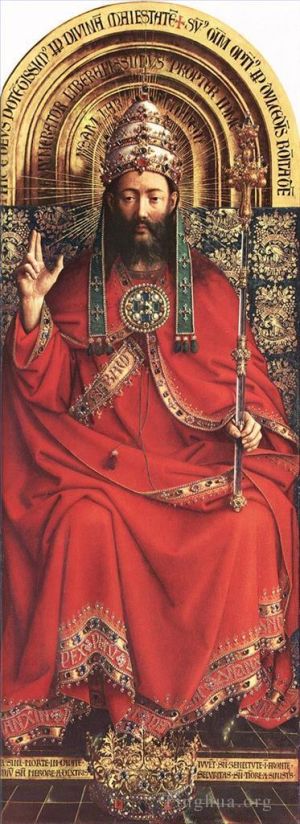Artist Jan van Eyck's Work - The Ghent Altarpiece God Almighty