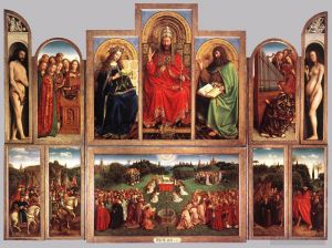 Artist Jan van Eyck's Work - The Ghent Altarpiece wings open