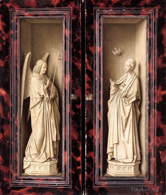Jan van Eyck Sculpture - Small Triptych outer panels