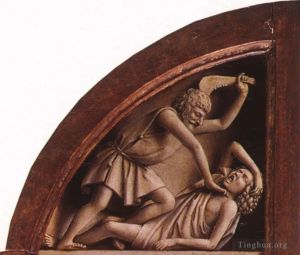 Artist Jan van Eyck's Work - The Ghent Altarpiece The Killing of Abel