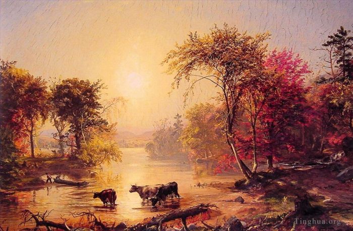 Jasper Francis Cropsey Oil Painting - Autumn in America
