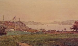 Artist Jasper Francis Cropsey's Work - Looking North on the Hudson