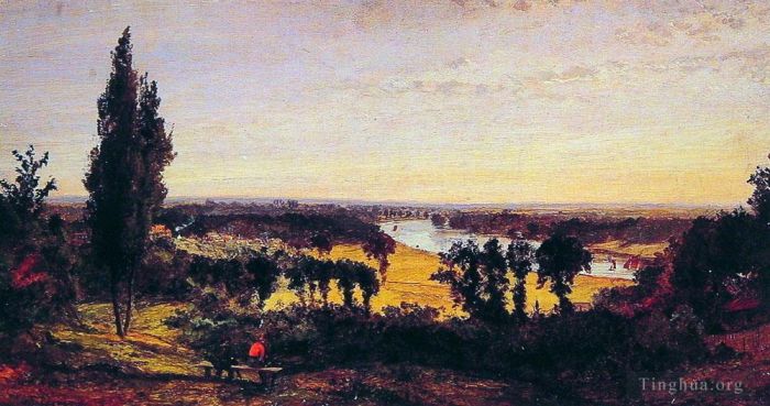 Jasper Francis Cropsey Oil Painting - Richmond Hill and the Thames London