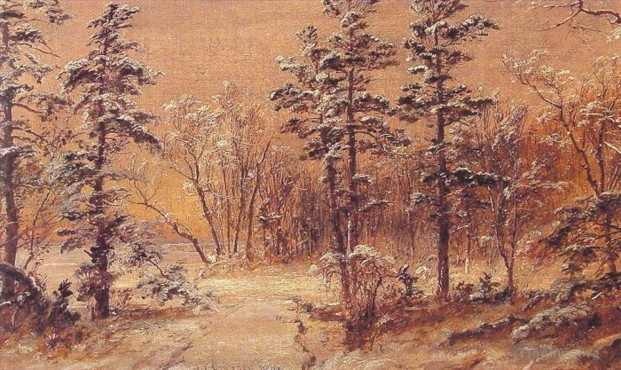 Jasper Francis Cropsey Oil Painting - Winter Woodland