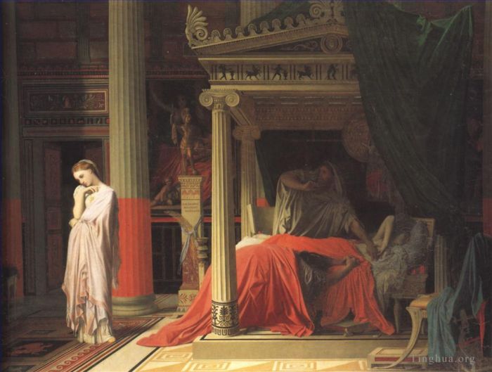 Jean-Auguste-Dominique Ingres Oil Painting - Antiochus and Stratonice