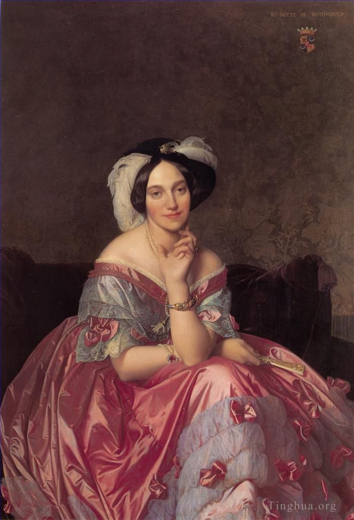 Jean-Auguste-Dominique Ingres Oil Painting - Baronne James de Rothschild