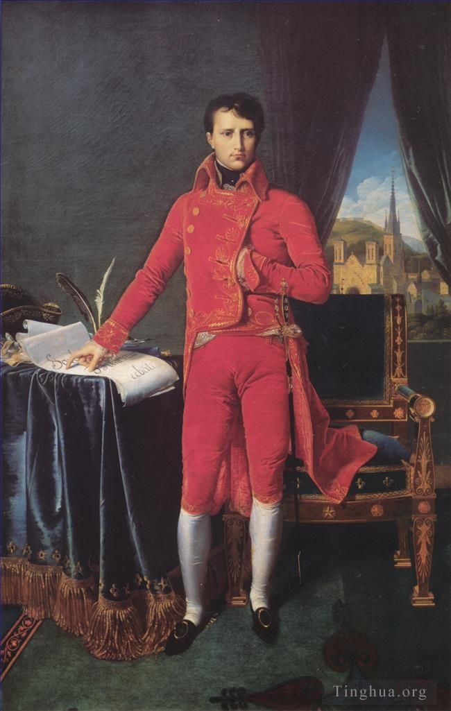 Jean-Auguste-Dominique Ingres Oil Painting - Bonaparte as First Consul
