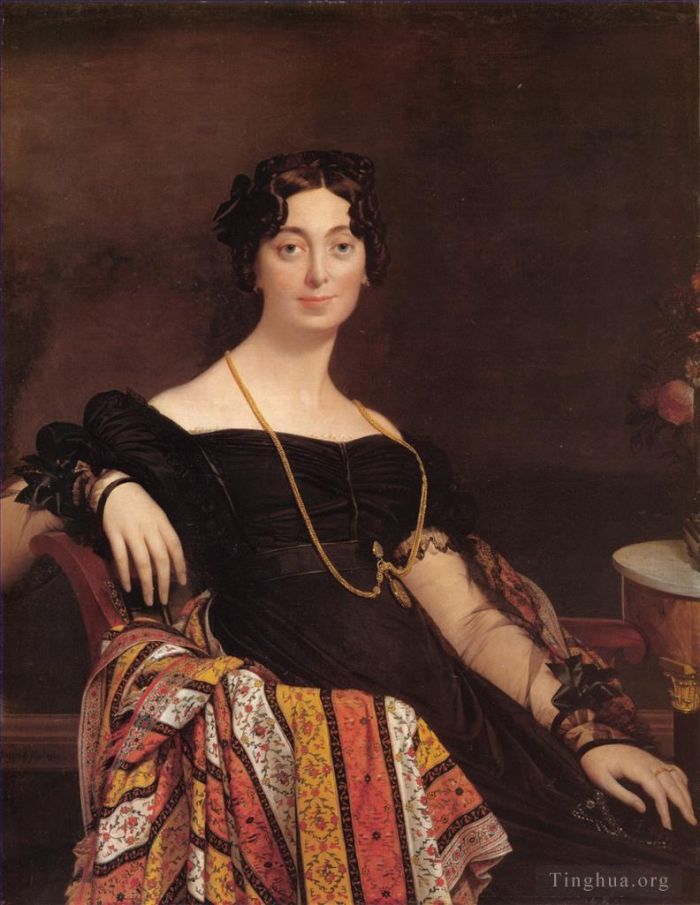 Jean-Auguste-Dominique Ingres Oil Painting - Madame Jacques Louis Leblanc