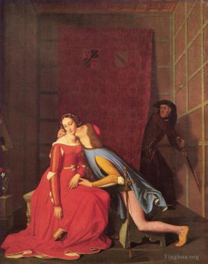Artist Jean-Auguste-Dominique Ingres's Work - Paolo and Francesca 1819