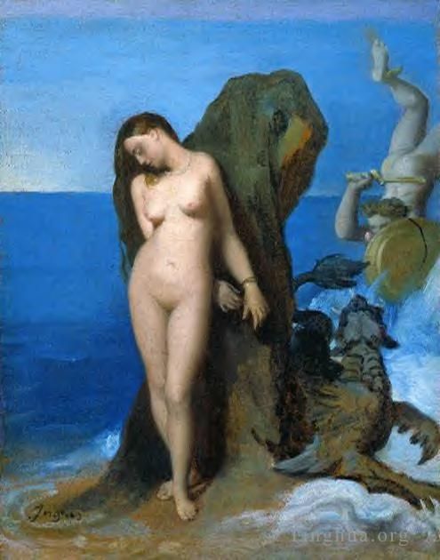 Jean-Auguste-Dominique Ingres Oil Painting - Perseus and Andromeda