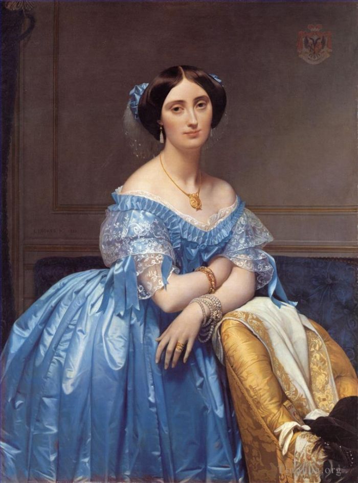 Jean-Auguste-Dominique Ingres Oil Painting - Princess Albert de Broglie