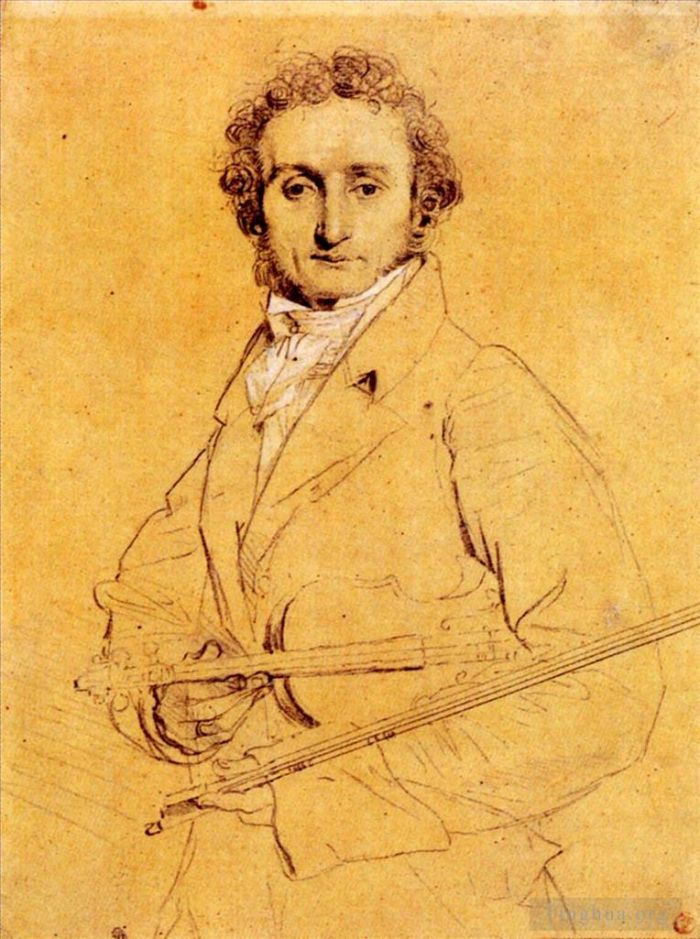 Jean-Auguste-Dominique Ingres Various Paintings - Niccolo Paganini