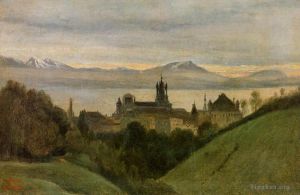 Artist Jean-Baptiste-Camille Corot's Work - Between Lake Geneva and the Alps