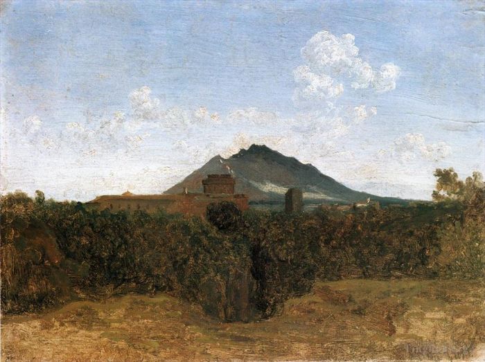 Jean-Baptiste-Camille Corot Oil Painting - Civita Castellana and Mount Soracte