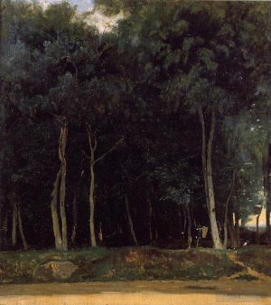 Artist Jean-Baptiste-Camille Corot's Work - Fontainebleau the Bas Breau Road