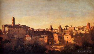 Artist Jean-Baptiste-Camille Corot's Work - Forum Viewed From The Farnese Gardens