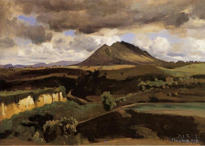 Jean-Baptiste-Camille Corot Oil Painting - Mont Soracte
