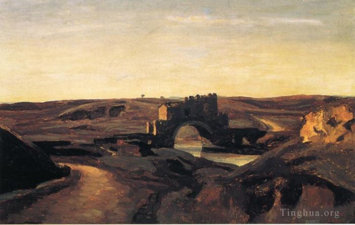 Jean-Baptiste-Camille Corot Oil Painting - Ponte Nomentano