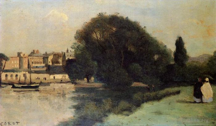 Jean-Baptiste-Camille Corot Oil Painting - Richmond near London
