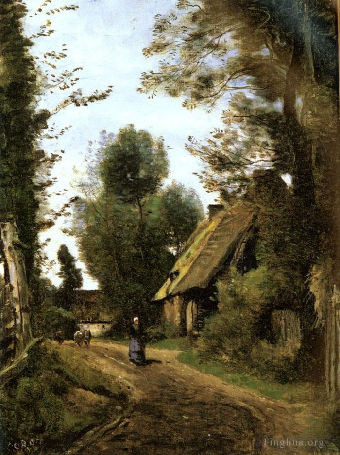 Jean-Baptiste-Camille Corot Oil Painting - Saint Quentin Des Pres
