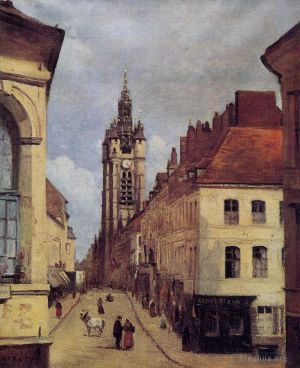 Artist Jean-Baptiste-Camille Corot's Work - The Belfry of Douai