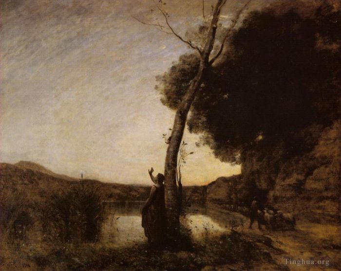 Jean-Baptiste-Camille Corot Oil Painting - The Evening Star